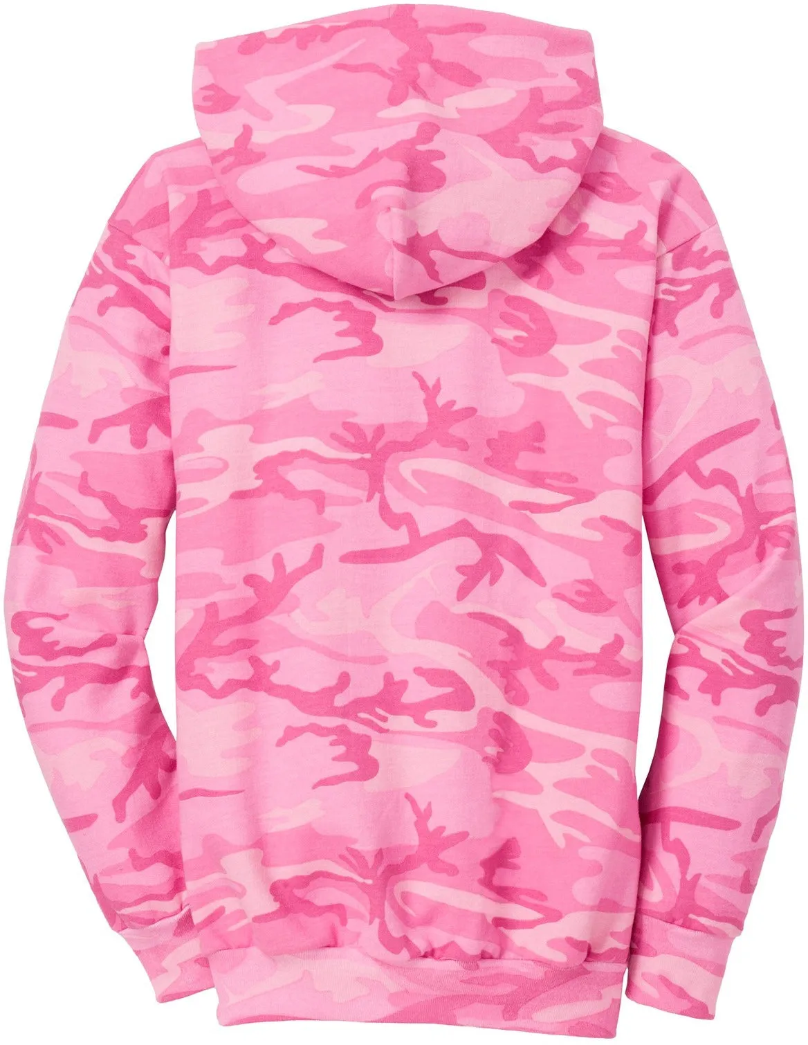 OUTLET-Port & Company Core Fleece Camo Pullover Hooded Sweatshirt