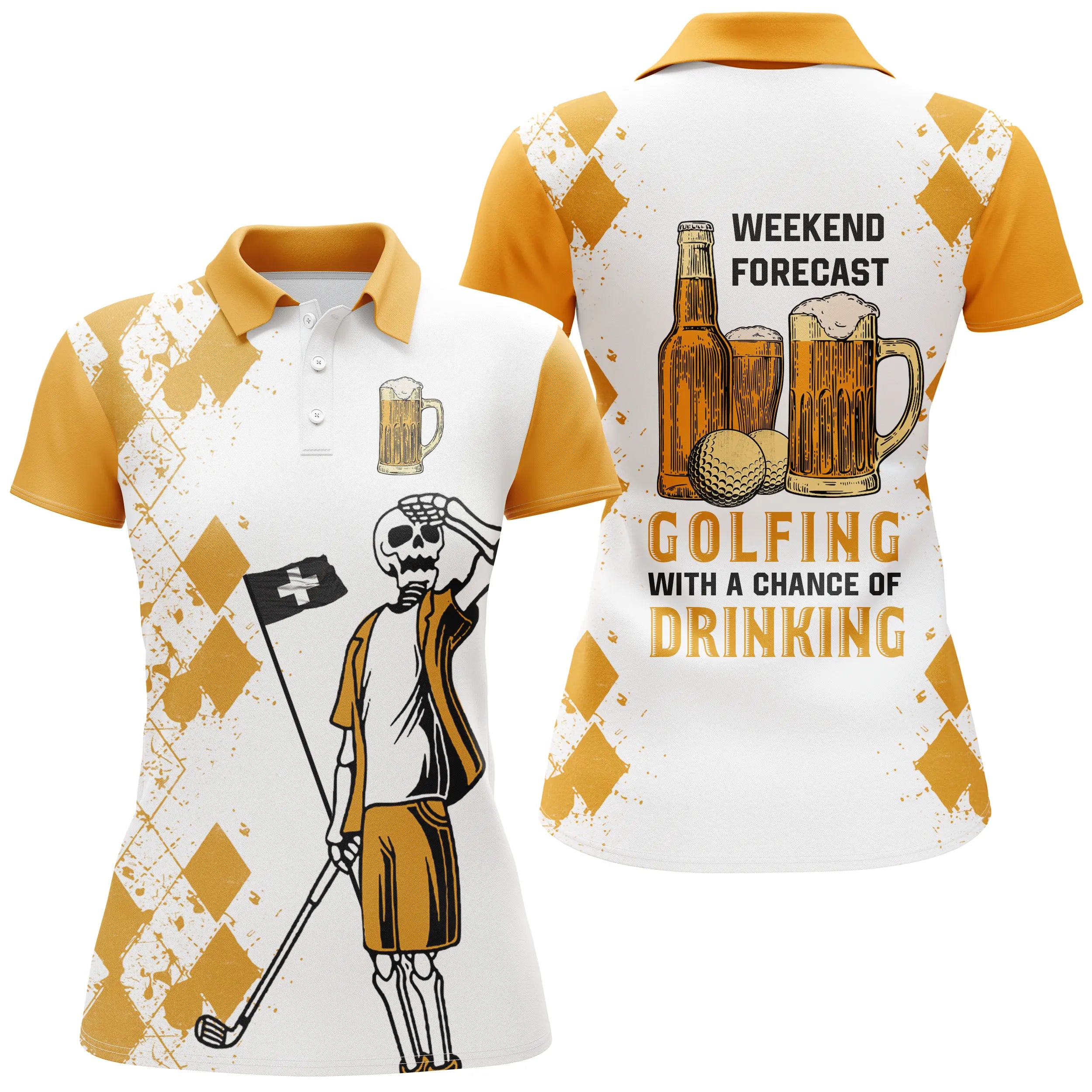 Polo Golf Homme Femme, Cadeau Idéal Golfeur, Golf Avec Biere - CT22072218