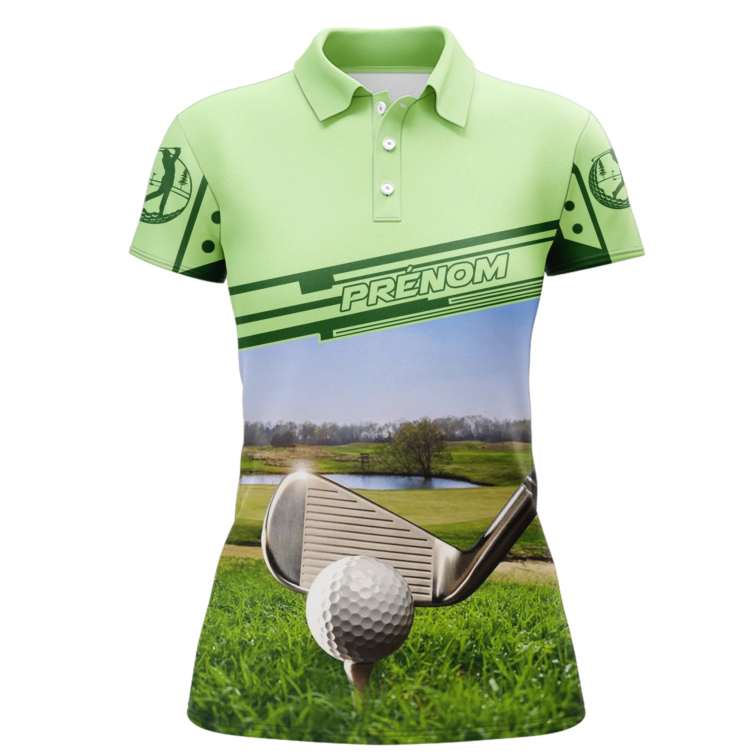 Polo Golf Personnalisé Motif Parcours Golf, Cadeau Idéal Golfeur - CT14072317