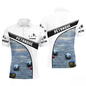 Polo Pétanque Personnalisé - Cadeau Bouliste Idéal - Motif Boules de Pétanque - CT08072310