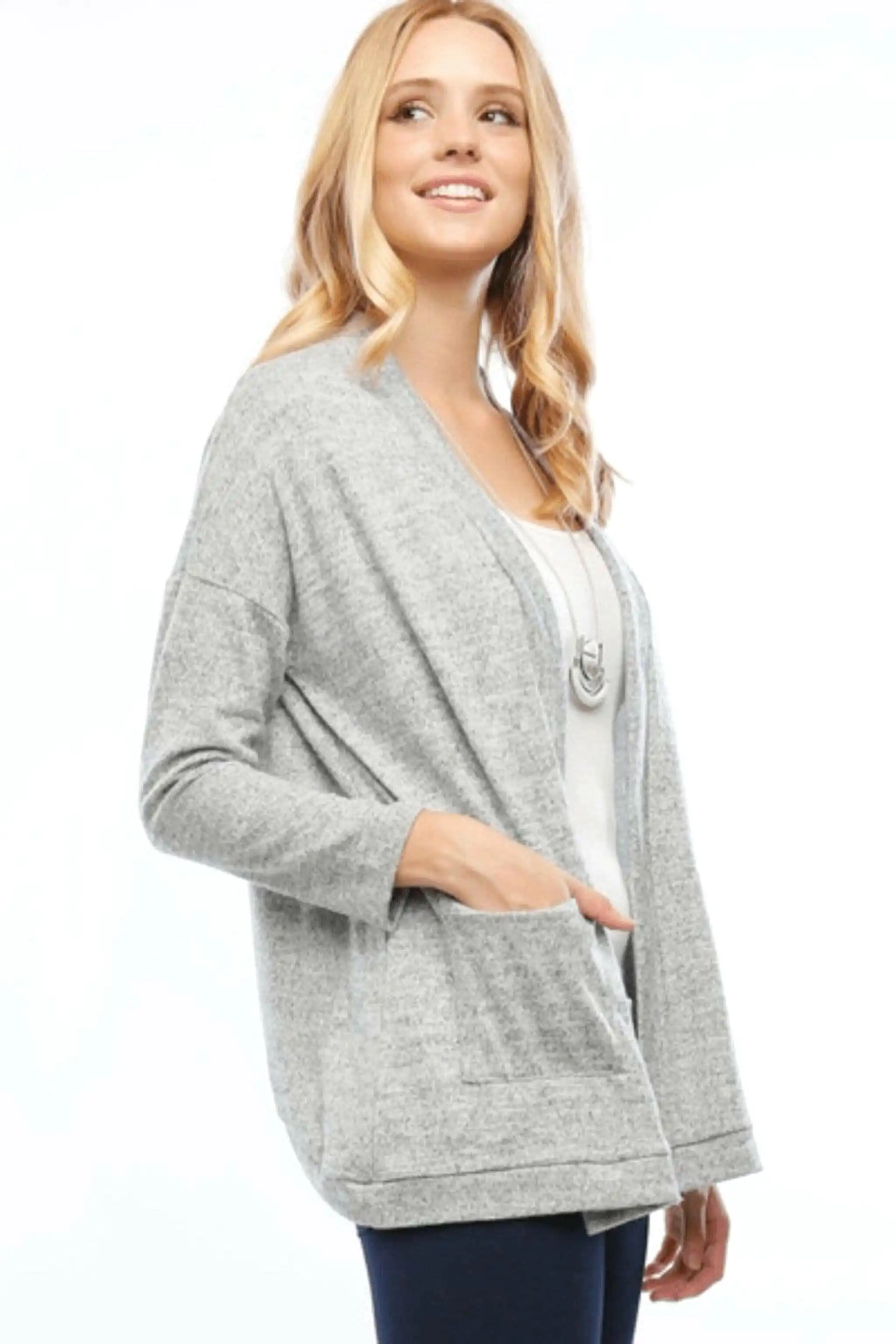 Princess Notched Brushed cardigan