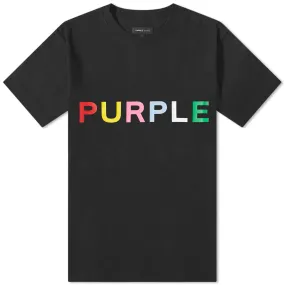 Purple Brand Clean Multi Coloured Logo T-ShirtBlack