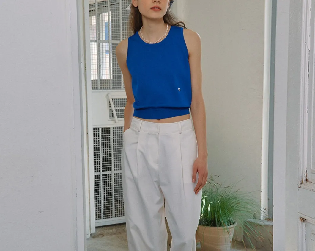 rolarola  |Nylon Halter Neck Street Style Plain Medium Logo