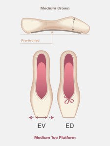 RP Encore U cut pointe shoe FH