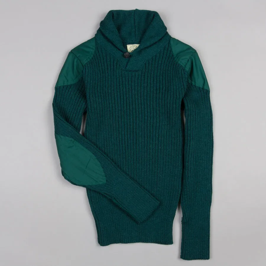 SERVICE SHAWL COLLAR SWEATER GREEN