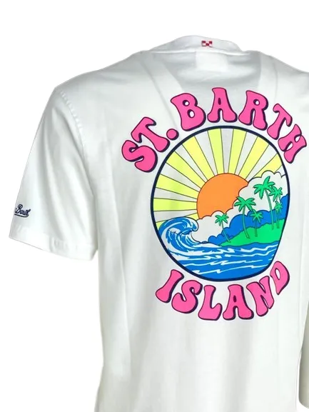 T-SHIRT UOMO BIANCA ST. BARTH ISLAND