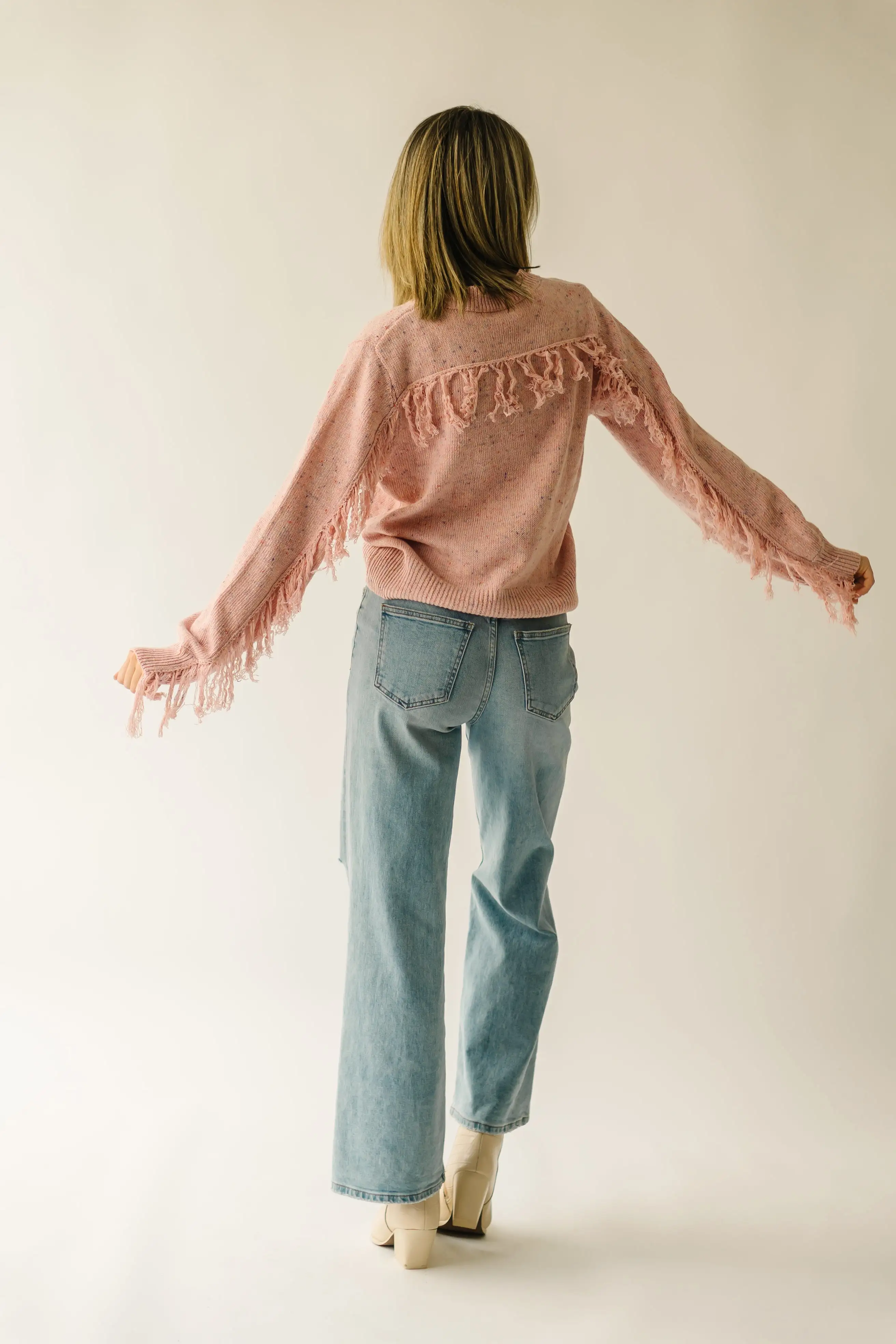 The Rolleston Knit Sweater in Dusty Pink