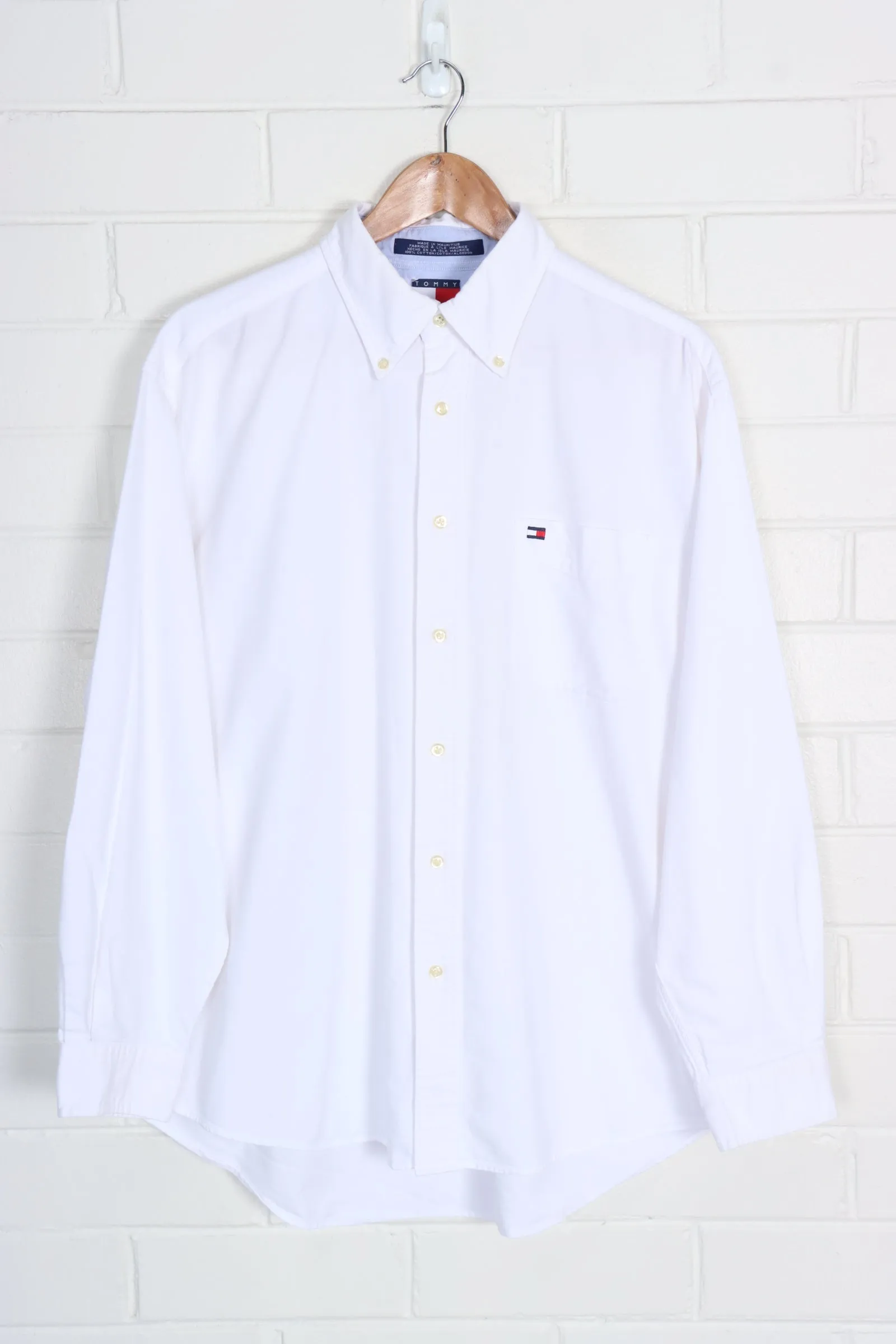 TOMMY HILFIGER Embroidered Long Sleeve Pocket Shirt (L)