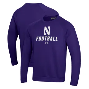 Under Armour  Northwestern Wildcats Purple Football Rival Fleece Raglan Pullover Sweatshirt