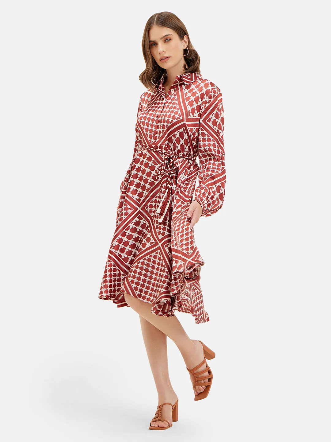 VALENTINA PRINTED MIDI DRESS