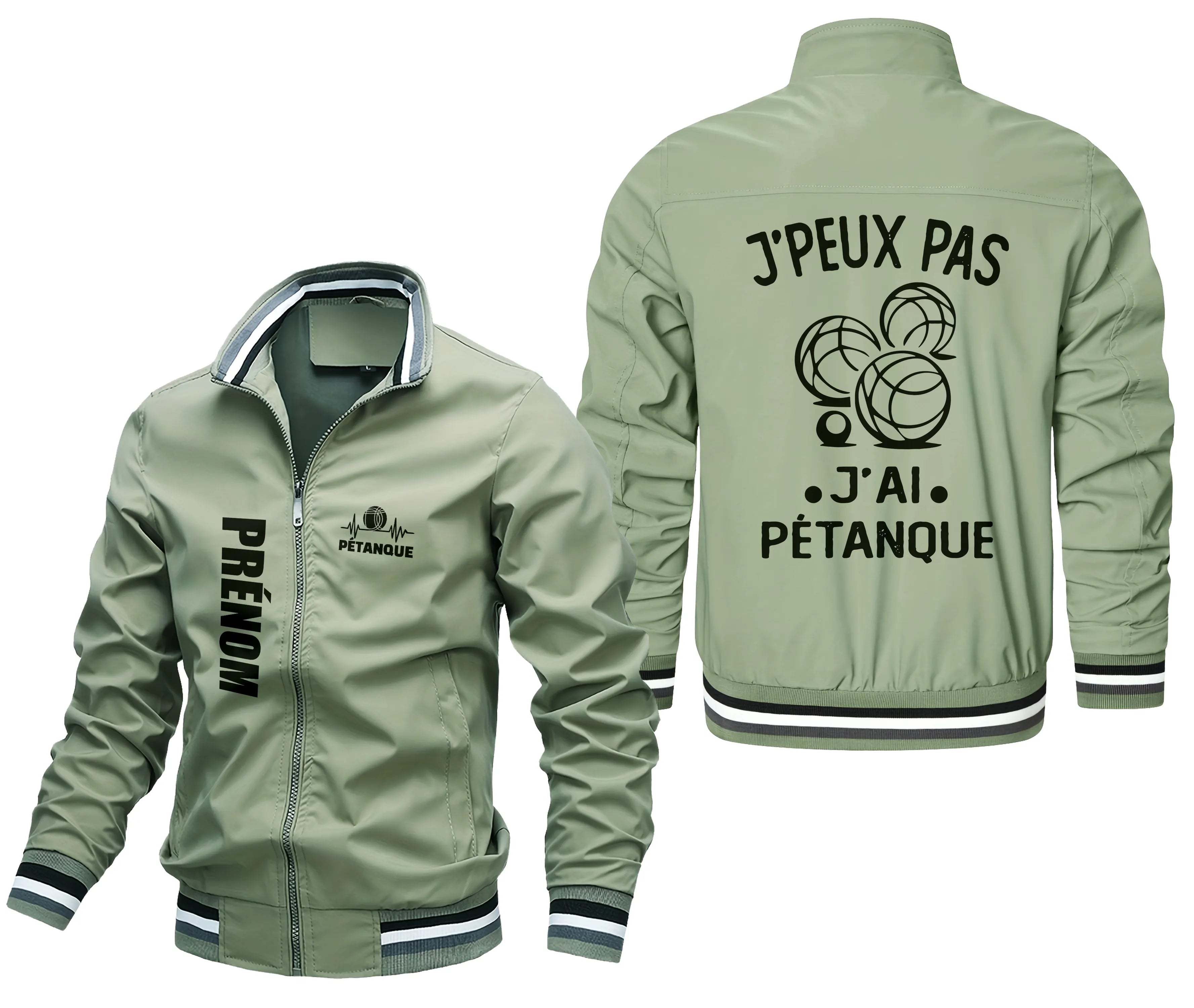 Veste De Pétanque Avec Prénom Et Logo Personnalisés, J'peux Pas J'ai Pétanque, Cadeau Idéal Bouliste - CT07092359