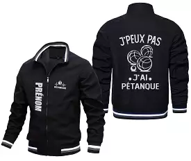 Veste De Pétanque Avec Prénom Et Logo Personnalisés, J'peux Pas J'ai Pétanque, Cadeau Idéal Bouliste - CT07092359