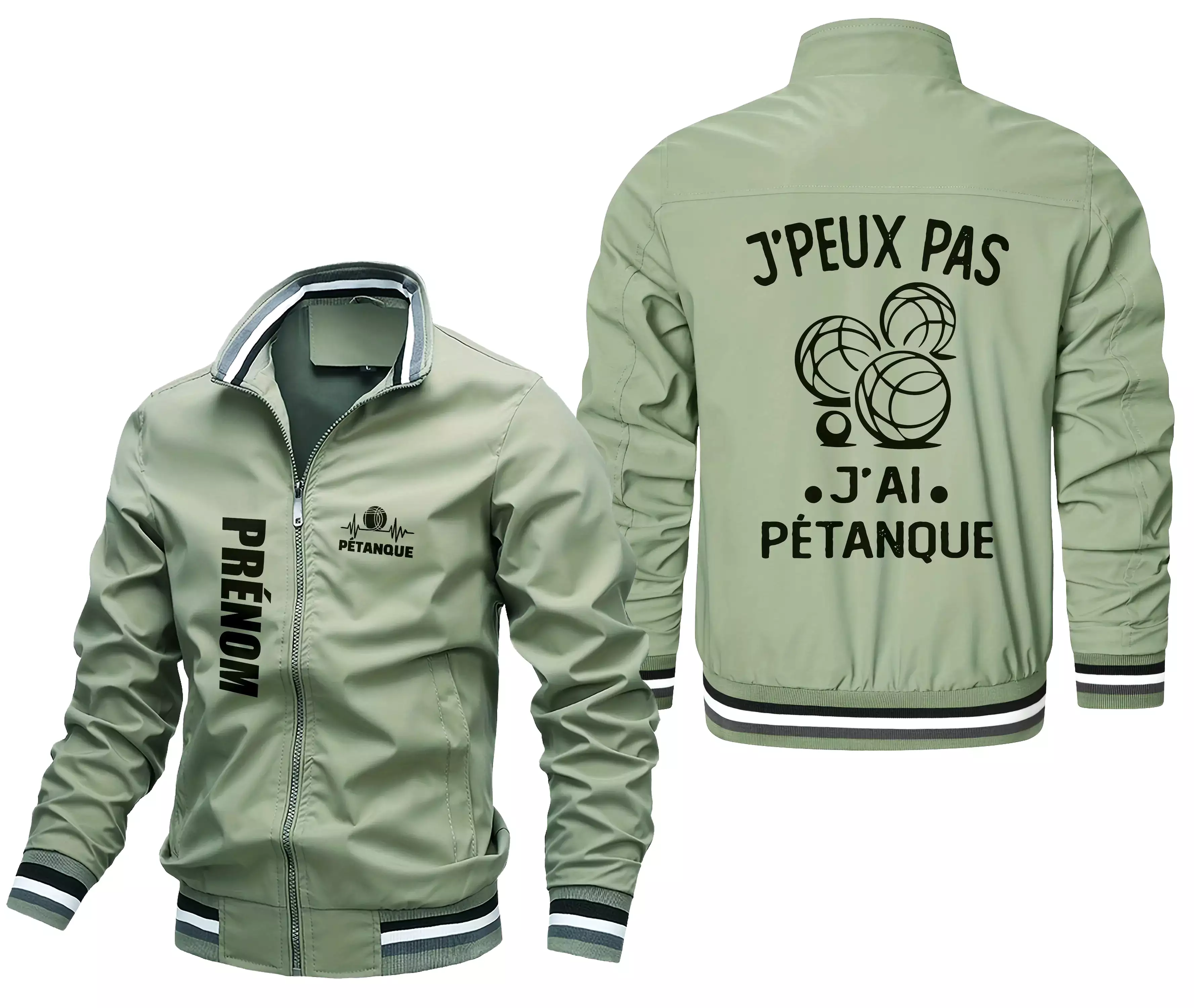 Veste De Pétanque Avec Prénom Et Logo Personnalisés, J'peux Pas J'ai Pétanque, Cadeau Idéal Bouliste - CT07092359