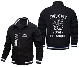 Veste De Pétanque Avec Prénom Et Logo Personnalisés, J'peux Pas J'ai Pétanque, Cadeau Idéal Bouliste - CT07092359