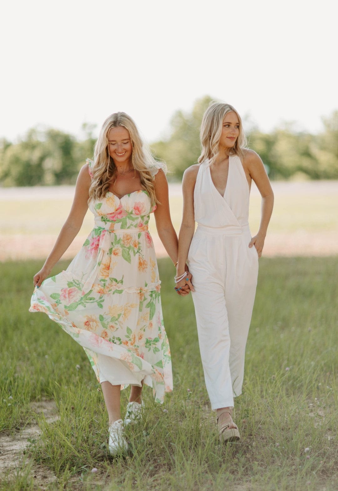 White Halter Open Back Jumpsuit