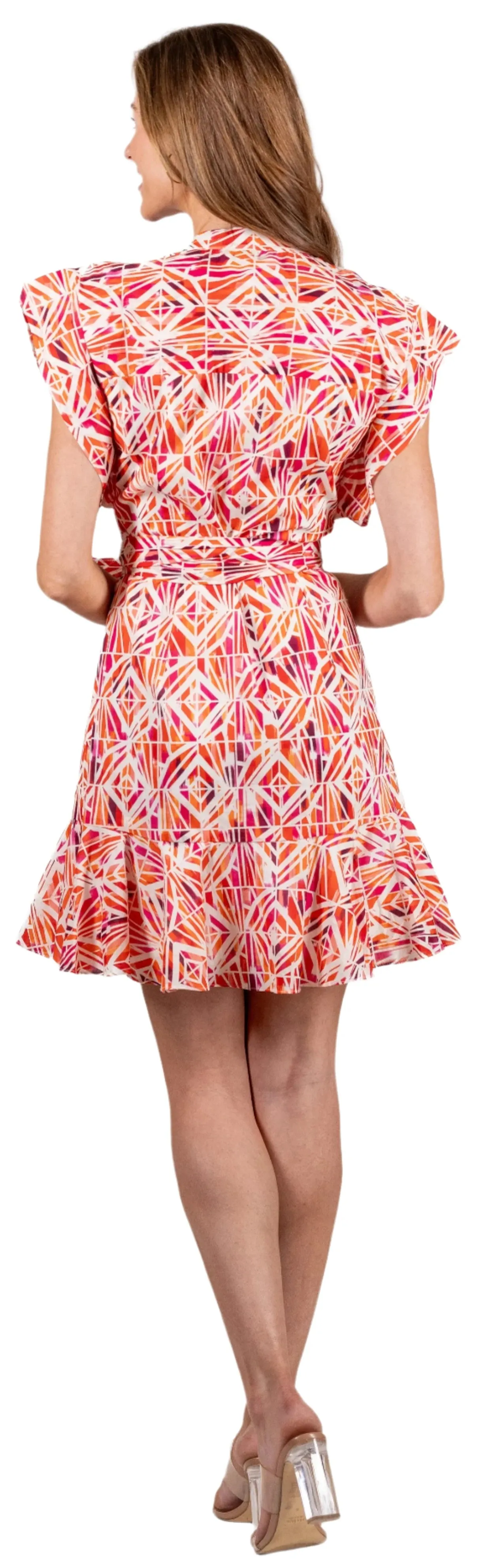 Willa Story Harper Dress in multicolor Geometric Design